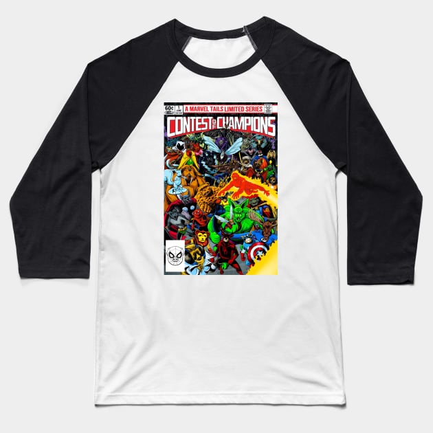 Contest of Champions Baseball T-Shirt by ThirteenthFloor